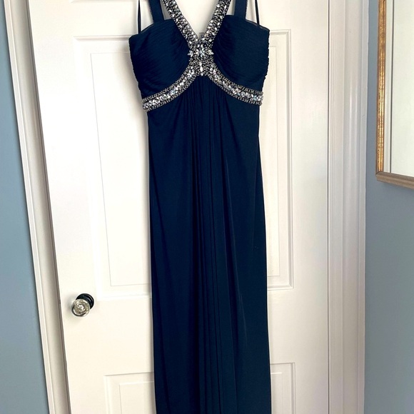 Xscape Dresses & Skirts - Xscape Elegant Navy Blue Evening Gown